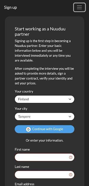 Nuuduu Partner Screenshot 1