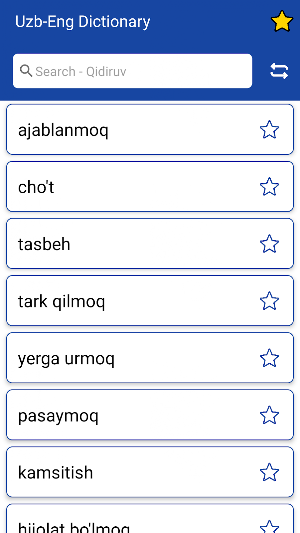 English-Uzbek Dictionary Screenshot 3