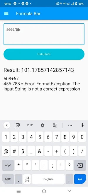 Formula Equation calculator Screenshot 3