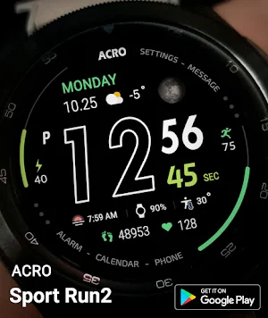 ACRO Sport Run2 Watchface Screenshot 0
