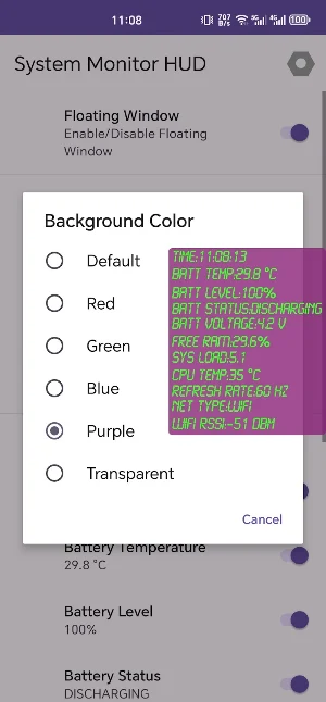 System Monitor HUD Screenshot 3