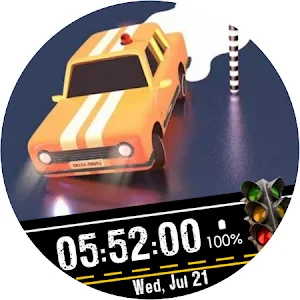 Watch Face Car Drive wear Os Screenshot 2