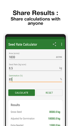 Seed Rate Calculator Screenshot 3