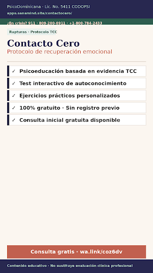Contacto Cero -  Recuperación Screenshot 0