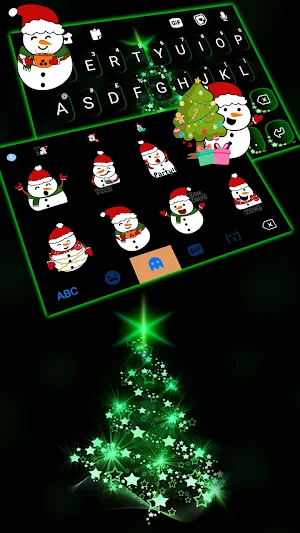 Neon Green Christmas Keyboard Background Screenshot 2