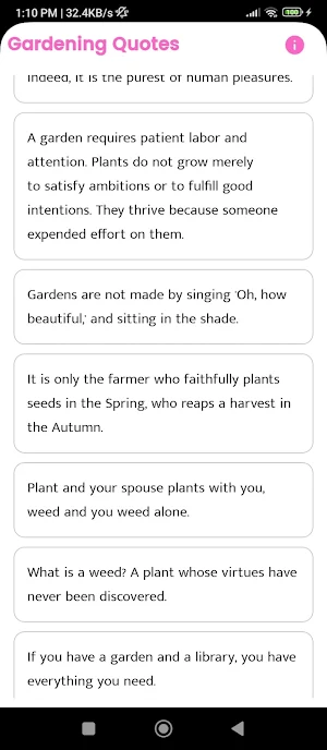 Gardening Quotes and Sayings Screenshot 0