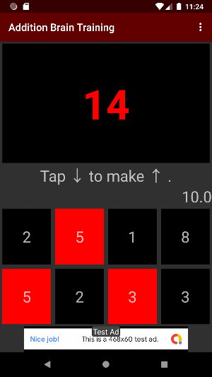 Addition brain training Screenshot 0