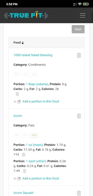 True Fit Training & Nutrition Screenshot 3