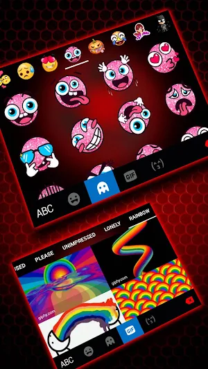 Cool Red Sharingan Keyboard Theme Screenshot 3