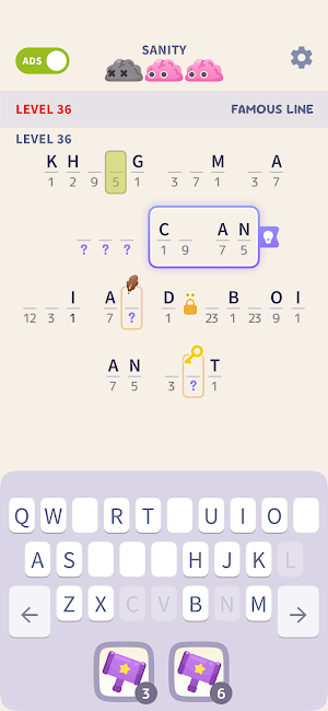 Word Finder: Cryptogram Puzzle Screenshot 0