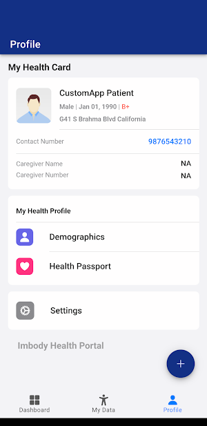 Imbody Health Portal Screenshot 1