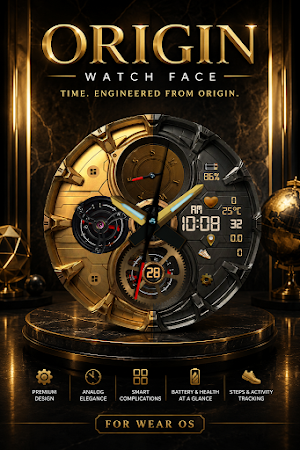 Origin Dual Wear OS Watch Face Screenshot 3