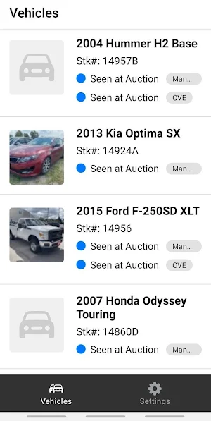 vAuto Wholesale Tracker Screenshot 1