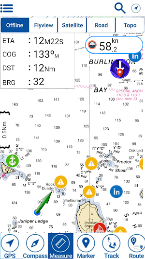 Clear Lake  - California Offline Fishing Charts Screenshot 2