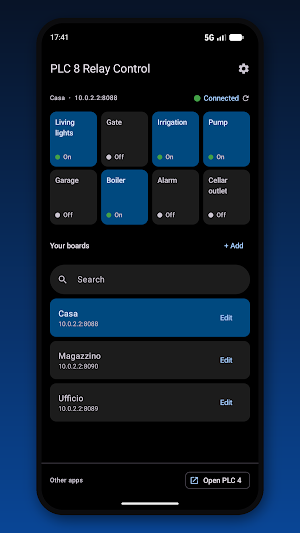 PLC 8 Relay Control (KMTronic) Screenshot 1