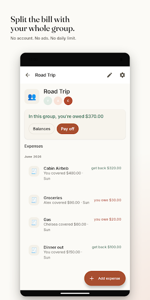Debt Tracker: Split Bills Screenshot 0