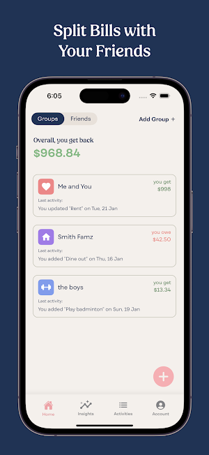 SplitSpend - Split group bills Screenshot 0