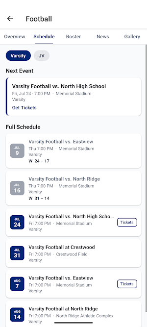 York Chester Middle Athletics Screenshot 1
