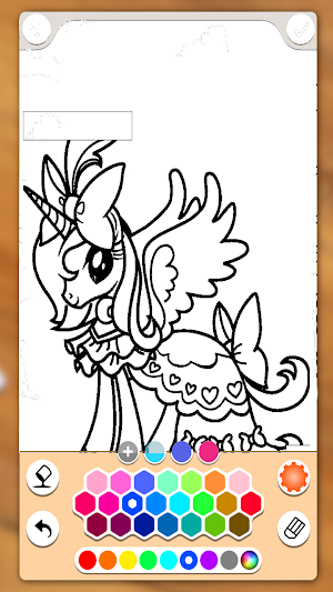 Unicorn Chibi-Coloring Game Screenshot 0