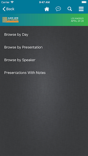 AACE Meetings Screenshot 3