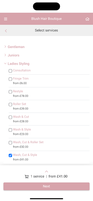 Blush Hair Boutique Screenshot 2