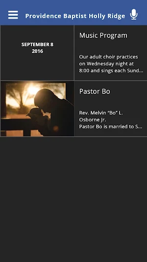 Providence Baptist Holly Ridge Screenshot 0