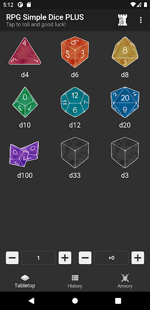 RPG Simple Dice PLUS Screenshot 0