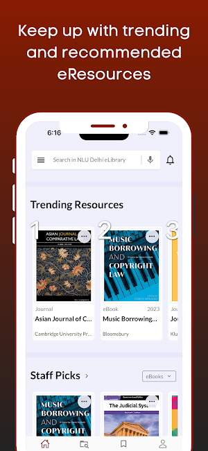NLU Delhi eLibrary Screenshot 0