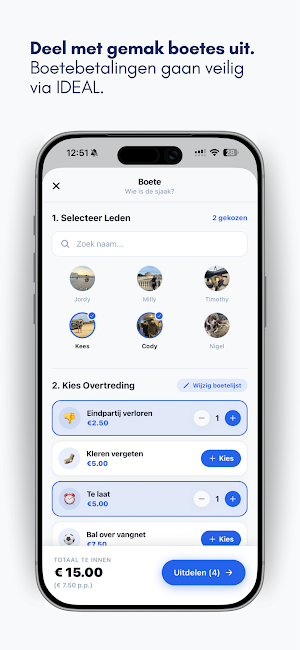 TeamPot: Boetepot & Teamuitjes Screenshot 2