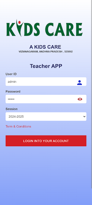 KIDS CARE TEACHER APP Screenshot 3