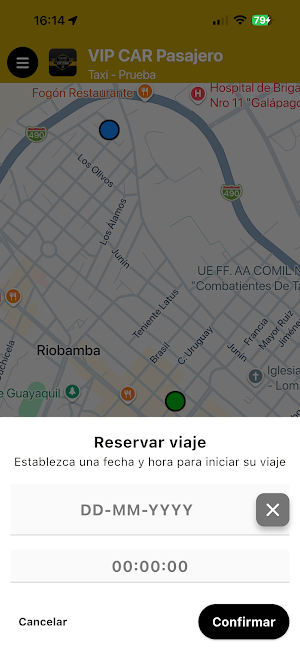 VIPCAR Riobamba Pasajero Screenshot 2