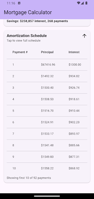 Mortgage Calculator Plus Screenshot 2