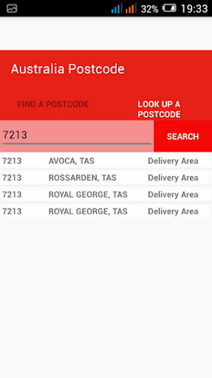 Australia Postcodes Screenshot 3