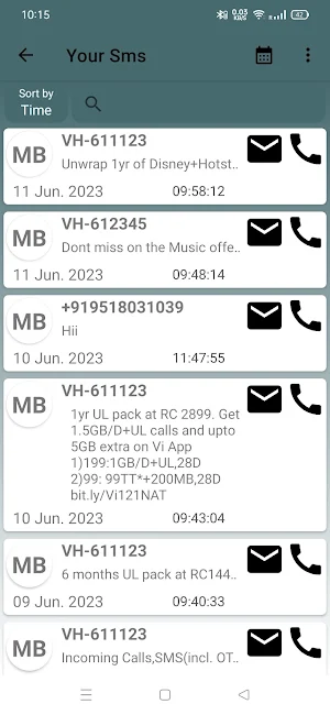 Sms & Call Logs Backup Screenshot 1
