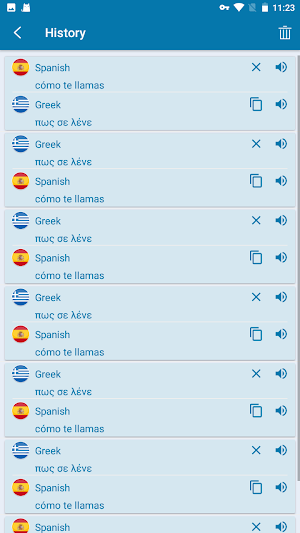 Spanish Greek Translation Screenshot 1