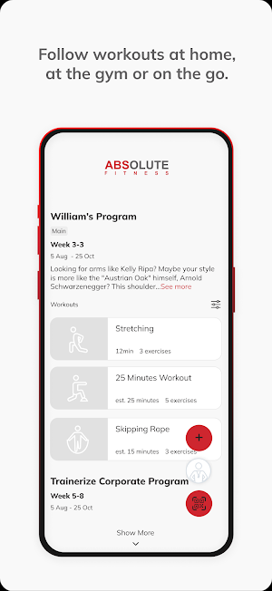 ABSolute Fitness App Screenshot 2