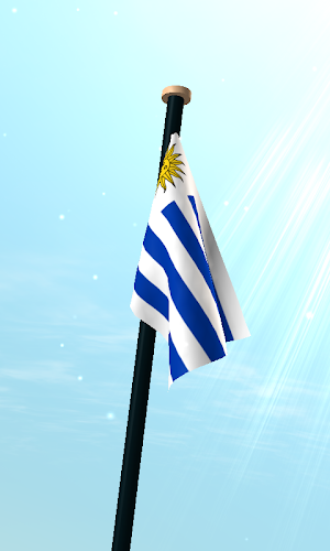 Uruguay Flag 3D Live Wallpaper Screenshot 2