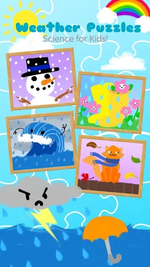 Weather Puzzles for Kids- Gold Screenshot 0