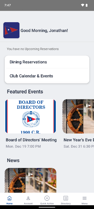 RIYC Member Access Screenshot 1