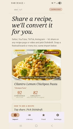 Dishdraft Screenshot 1