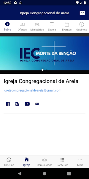 Igreja Congregacional de Areia Screenshot 2