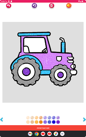 tractor coloring glitter Screenshot 3