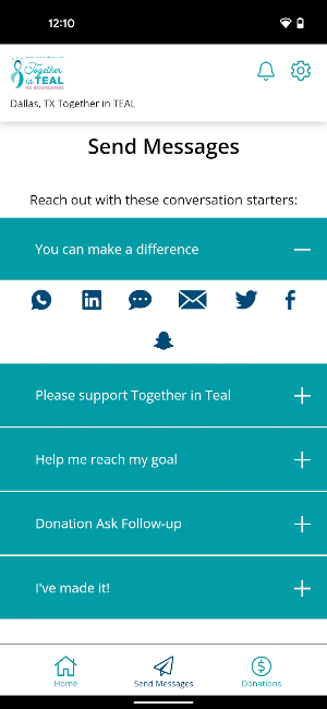 The NOCC Together in Teal® app Screenshot 2