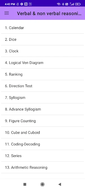 Verbal & non verbal reasoning Screenshot 0