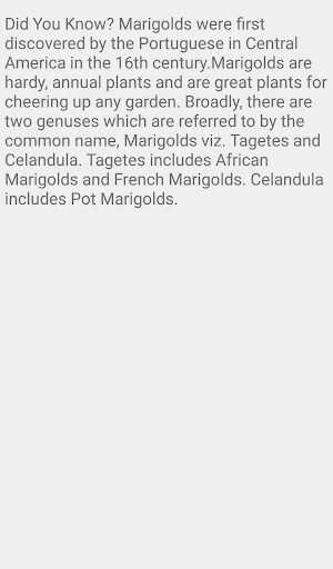 Description of Marigold Flower Screenshot 1