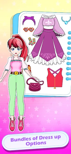 Anime Paper Doll Dress up Game Screenshot 0