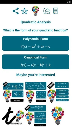 Quadratic Analysis PRO Screenshot 0