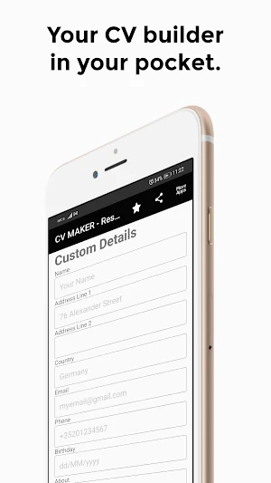 Resume CV Creator for Android Screenshot 0