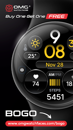 OMG 423 - Digital Watch Face Screenshot 3