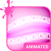Pink Lace Animated Keyboard
